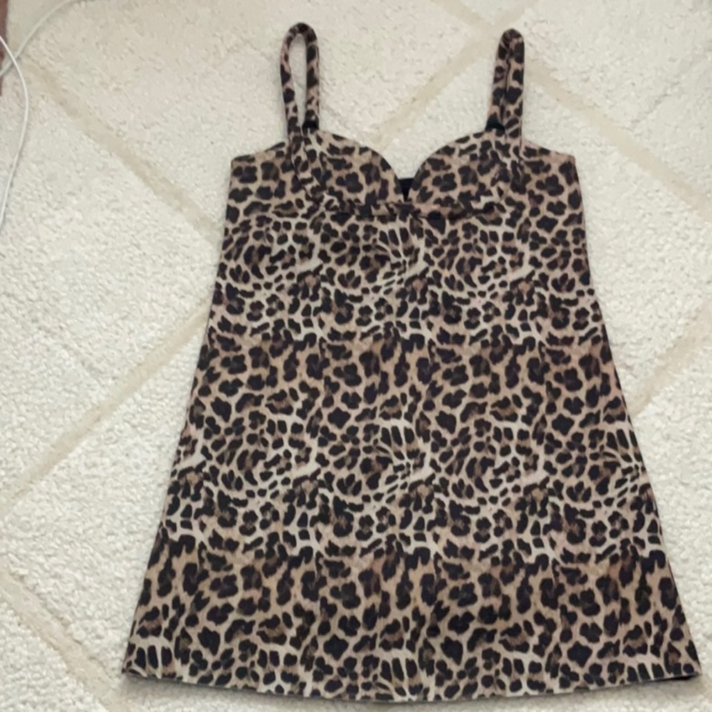 Dhruv Kapoor Leopard Print Mini Dress- Size Small-NWT